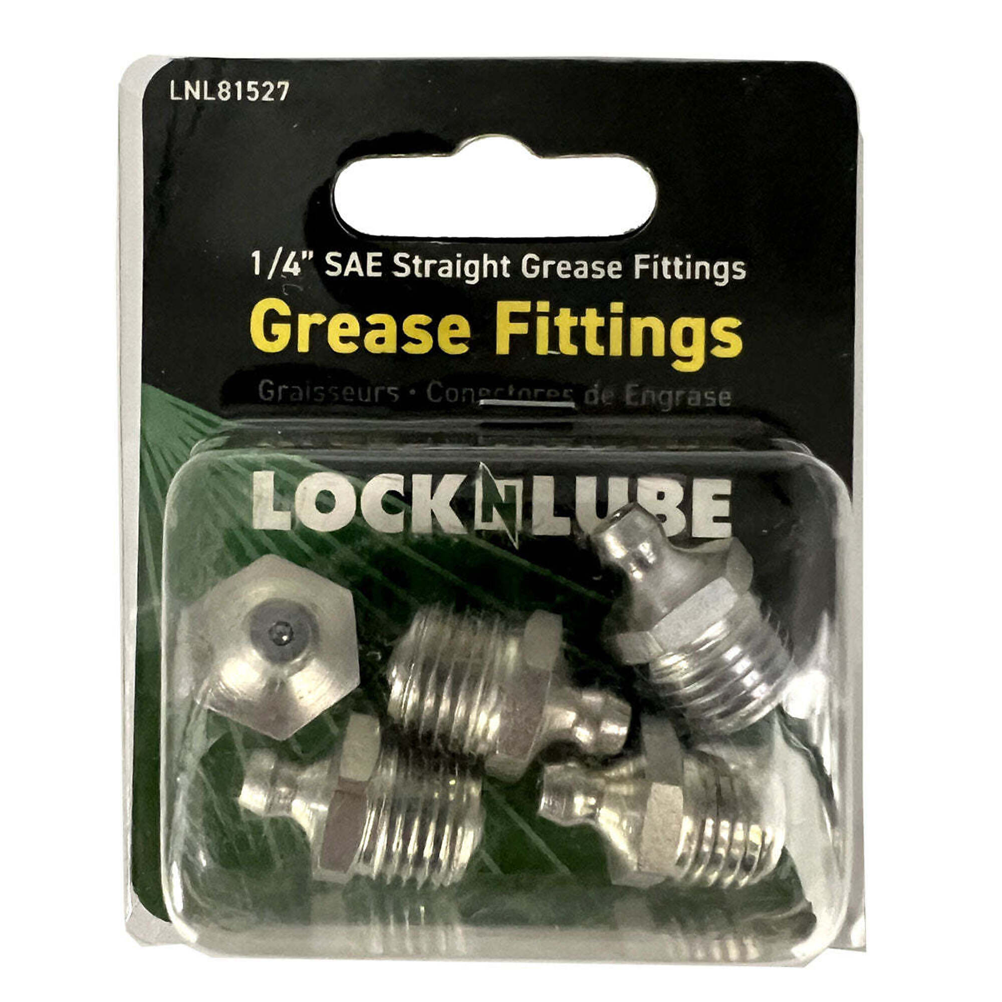 LockNLube Grease Fittings, 1/4-18 NPT Standard, 5-Pack - Model LNL81527
